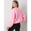 Růžová dámská mikina bez kapuce