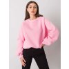 Růžová dámská mikina bez kapuce