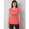 Červené dámské tričko s motivem lebky