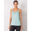 Mintový dámský nátělník s krajkou