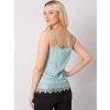Mintový dámský top s krajkou