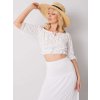 Bílý crop top s vázáním