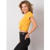 Žluté dámské tričko s krátkými rukávy