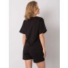 Černá dámská krátká souprava šortek a trička