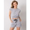 Šedá dámská krátká souprava šortek a topu