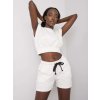Bílá dámská krátká souprava šortek a topu