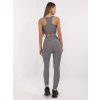 Šedá dámská sportovní souprava topu a legín