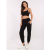 Černá dámská souprava topu a kalhot
