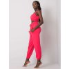 Růžová dámská souprava topu a kalhot
