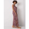 Bordó dámské vzorované maxi šaty