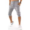 Světle šedé pánské 3/4 kalhoty
