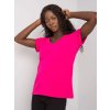 Růžové tričko s výstřihem na zádech