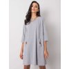 Světle šedé dámské volné šaty