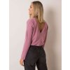 Růžové dámské tričko s výstřihem na zádech