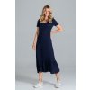 Tmavě modré bavlněné šaty