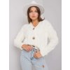 Smetanový dámský svetr na knoflíky