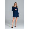 Tmavě modré šaty ve stylu saka