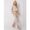 Béžová dámská souprava kalhot a mikiny