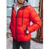 Červená lesklá pánská zimní bunda