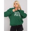 Zelená dámská mikina s nápisem