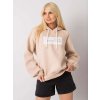 Světle béžová mikina s kapucí