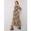 Béžové vzorované maxi šaty