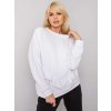 Bílá dámská mikina s volánem