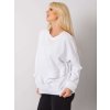 Bílá dámská mikina s volánem