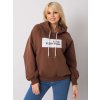 Tmavě hnědá dámská mikina s nápisem