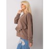 Hnědá dámská mikina s volánem