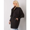 Černý dámský oversize kabát