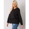 Černá dámská mikina s volánem