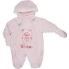 Nursery Time Světle růžová kombinéza s medvídkem