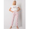 Bílo-růžové pyžamo s potiskem Big Dream a mráčky