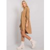 Béžové košilové šaty s výstřihem na zádech