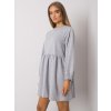 Světle šedé dámské řasené šaty