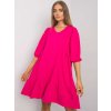 Růžové dámské volné šaty