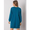 Petrolejové mikinové oversize šaty