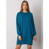 Petrolejové mikinové oversize šaty