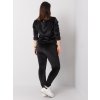 Černá dámská velurová tepláková souprava
