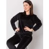 Černá dámská velurová tepláková souprava