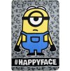 Fleecová deka Minions 100x150 cm - šedá