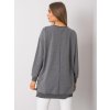 Tmavě šedá dámská tunika se zipy