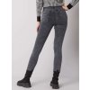 Tmavě šedé dámské džíny s páskem