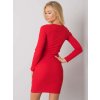 Červené přiléhavé šaty se zipem