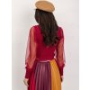 Dámská bordó halenka s balonovými rukávy