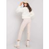 Béžové úzké elegantní kalhoty