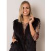 Černá dámská chlupatá vesta