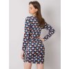 Modré vzorované mini šaty