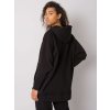 Černá oversize mikina s klokaní kapsou a raglánovými rukávy Selita